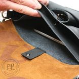 Leather & Suede Ipad Tablet Messenger Bag 4 small