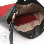 Leather & Suede Ipad Tablet Crossover Messenger Bag 3 small