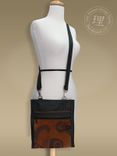 Leather & Suede Ipad Tablet Crossover Messenger Bag 2 small