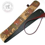 Leather Suede Custom Guitar Strap - Personalized Calligraphic Image 5 small