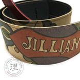 Leather Suede Custom Guitar Strap - Personalized Calligraphic Image 1 small
