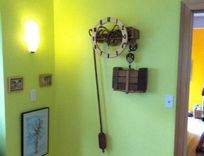 Hand Carved Wooden Gear Clock 4 small