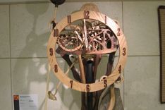 Hand Carved Wooden Gear Clock 6 small
