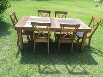 Reclaimed Farm Table, Chairs, And Bench- 8ft To 20ft! 3 small