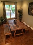 Reclaimed Farm Table, Chairs, And Bench- 8ft To 20ft! 4 small