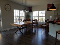 Farm Table With Wood Top And Metal Legs! 2 small