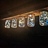 Mason Jar Lights On Reclaimed Oak Lumber 2 small