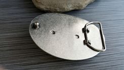 Handmade Antique Silver Steampunk Skull And Crossbones Belt Buckle 3 small
