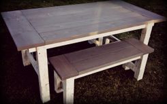 Classic Farm Table And Benches 6 small