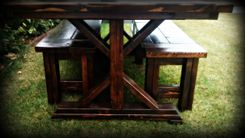 Criss-Cross Base Farm Table 4 small