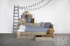Custom Made Pinewood Kids Bed "Michigan" 1 small