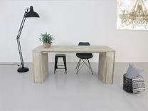 Custom Made Pinewood Dining Table & Desk "Detroit" 1 small