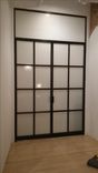 Blackened Steel French Doors. 1 small