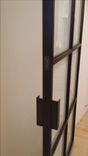 Blackened Steel French Doors. 3 small