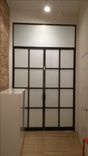 Blackened Steel French Doors. 4 small