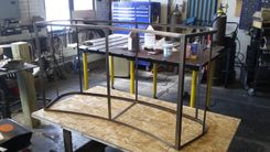 Curved Brass Cabinet. 1 small