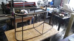 Curved Brass Cabinet. 2 small