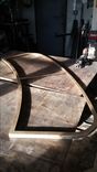 Curved Brass Cabinet. 3 small