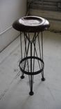 Hammered Steel Stool. 1 small