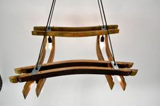 Wine Barrel Stave Chandelier - Artessa - Made From Retired California Wine Barrels 6 small