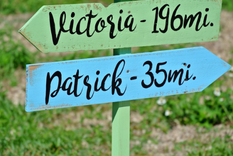 Family Name Sign Gift For Mom, Directional Arrow Wood Signs 3 small