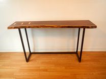 Live Edge Walnut Console Table / Sofa Table / Free Form Edge Table 1 small