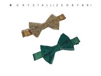 Any Color Fully Crystallized Bow Tie Genuine European Crystals Bedazzled Bling 2 small