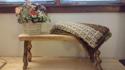Natural Edge Rustic Slab Bench Coffee Table Drink Modern Custom 1 small
