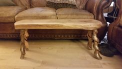 Natural Edge Rustic Slab Bench Coffee Table Drink Modern Custom 2 small