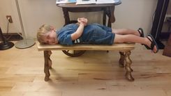 Natural Edge Rustic Slab Bench Coffee Table Drink Modern Custom 3 small