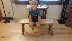 Natural Edge Rustic Slab Bench Coffee Table Drink Modern Custom 4 small