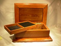 Raised Panel Jewelry Box With Tray 5 small