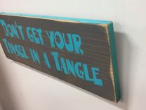 Rustic Wood Christmas Sign / Don't Get Your Tinsel In A Tangle 2 small