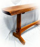 Live Edge Oak And Cedar Trestle Table 1 small