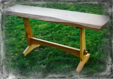 Live Edge Oak And Cedar Trestle Table 3 small