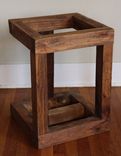 Handcrafted Record Player Stand Made From Reclaimed Fishtail Oak 2 small