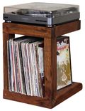 Handcrafted Record Player Stand Made From Reclaimed Fishtail Oak 4 small