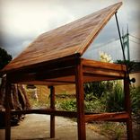 Custom Reclaimed Fishtail Oak Adjustable Drafting Table 1 small