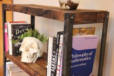 Forged Steel Bookshelf Made With Sustainably Reclaimed Wood 5 small