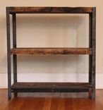 Forged Steel Bookshelf Made With Sustainably Reclaimed Wood 6 small