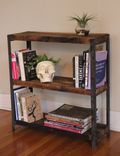 Forged Steel Bookshelf Made With Sustainably Reclaimed Wood 1 small