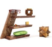 Woodwarmth Valet Stand: Phone Holder Keys Holder Shelf 5 small