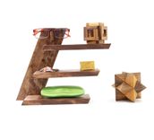 Woodwarmth Valet Stand: Phone Holder Keys Holder Shelf 1 small