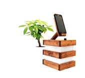 Woodwarmth Table & Bedside Lamp + Phone Dock 1 small