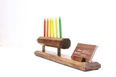 Woodwarmth Pencil Holder And Desk Organizer + Phone Stand 2 small