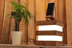 Woodwarmth Table & Bedside Lamp + Phone Dock 5 small