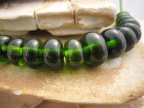Hand Made Recycled Wine Bottle Glass Beads 1 small