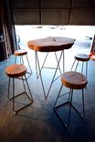Slab Top Table & Stools 1 small