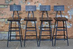 Reclaimed Wood Bar Stool 1 small