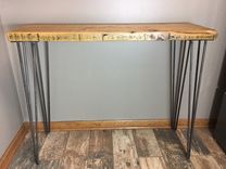 Urban Wood Console Table, Hairpin Legs, Modern, Rustic, Wood Table, Reclaimed Wood Furniture 1 small